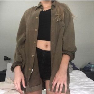 Vintage Forrest green button up!